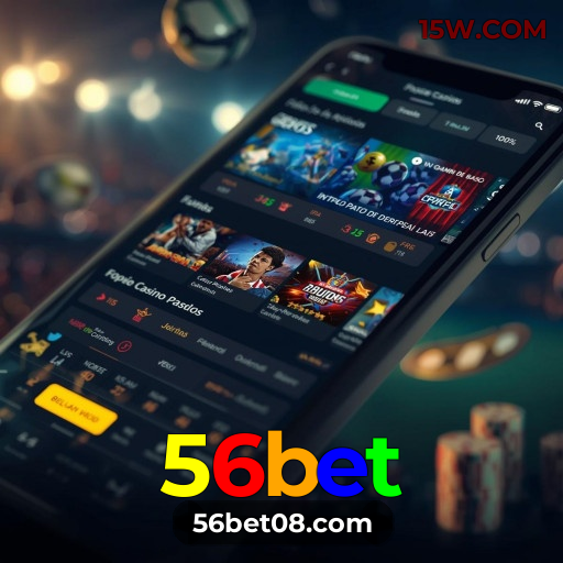 Fluxo de download do app 56bet — referência visual